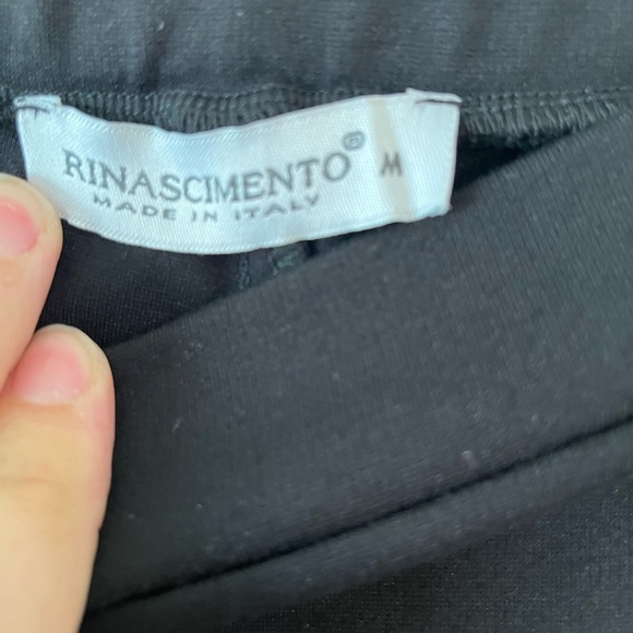 Rinascimento Made in Italy Women Pull On Black flares trousers size medium - Picture 2 of 4